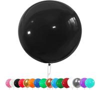 AUNGKWANG Lot de 6 Ballons Géant en Latex, 90cm Grand Décorations Ballon Noir, Helium Ballon pour Fête, Anniversaire, Mariage, Baptême, Noël, Carnaval, Cérémonie