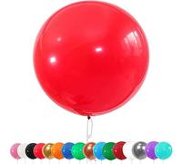 AUNGKWANG Lot de 6 Ballons Géant en Latex, 90cm Grand Décorations Ballon Rouge, Helium Ballon pour Fête, Anniversaire, Mariage, Baptême, Noël, Carnaval, Cérémonie
