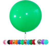 AUNGKWANG Lot de 6 Ballons Géant en Latex, 90cm Grand Décorations Ballon Vert, Helium Ballon pour Fête, Anniversaire, Mariage, Baptême, Noël, Carnaval, Cérémonie