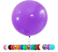 AUNGKWANG Lot de 6 Ballons Géant en Latex, 90cm Grand Décorations Ballon Violet, Helium Ballon pour Fête, Anniversaire, Mariage, Baptême, Noël, Carnaval, Cérémonie