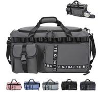 AUNGKWANG Sac de Sport pour Femmes et Hommes, 65L Étanche Sac de Voyage Grand avec Compartiment à Chaussures et Compartiment Humide, pour Voyage, Fitness, Sport