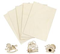 AUNHOKE Contreplaqué 2mm, 5 Pièces Planche de Bois de Peuplier 30 x 20cm pour Modélisme, Pyrogravure, Plaques de Bois Cricut et Gravure Laser