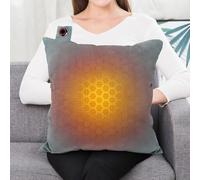 Auniq Cosy Coussin Chauffant USB avec Chauffe-Mains, Oreiller Chauffant en Flanelle 3 Température Coussin de canapé Chauffant Lavable Coussin Thermique Electrique Contre Le Mal de Dos Epaule et Nuque