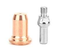 AUNMAS 10 électrodes 52582, Matériau en Cuivre Fin, 10 Buses à Pointe 51312 pour Torche PT60, Idéales pour la Découpe et l'entretien Professionnels