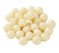 AUNMAS 1000 Pièces de Perles Rondes en Acrylique de 6mm pour la (Beige)