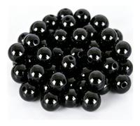 AUNMAS 1000 Pièces de Perles Rondes en Acrylique de 6mm pour la (BLACK)
