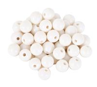 AUNMAS 1000 Pièces de Perles Rondes en Acrylique de 6mm pour la (WHITE)
