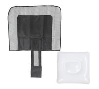 AUNMAS 2 Po en 1 Pool Animal Saving Ramper and Leaf Catcher, Oxford Tissu Flying Feuz Net Skimmer Animal Escape Ramp avec Coussin d'air pour Les Piscines Spas (Black)