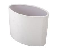 AUNMAS Abat-jour Ovale en Tissu, Couvercle de Lampe Moderne E27 E14 Universel 12,5 Cm Haut 23 Cm Bas 18 de Haut pour Table de Chevet Lampadaire Maison Chambre Salon (WHITE)