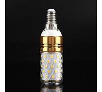 AUNMAS Ampoule de Maïs à Culot E14, Bougie LED en Aluminium Blanc Chaud pour Lustre 12 W, éclairage Domestique, Angle de Faisceau de 360 degrés pour Chambre à Coucher, Atelier (Blanc chaud 12 watts)