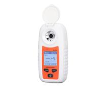 AUNMAS BrixRéfractomètre, Compensation Automatique de la Température, Brixmètre Numérique LCD Antidérapant avec Couvercle Anti-poussière pour Jus de Fruits, Légumes, Boissons, café