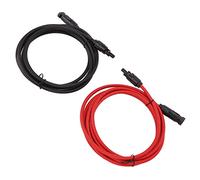 AUNMAS Câble D'extension Solaire 10AWG 6 mm², Fil de Panneau Solaire en Cuivre PPE avec Double Isolation, Résistance à la Corrosion pour Système Photovoltaïque RV Domestique (4M)