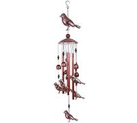 AUNMAS Carillons éoliens d'oiseaux en Tubes d'aluminium, 7 Cloches, Décoration Intérieure et Extérieure, Son Relaxant, Bel Artisanat, Parfait pour la Maison, le Jardin, le café