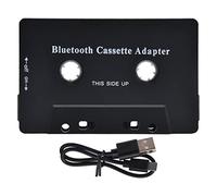 AUNMAS Cassette Bluetooth Voiture, Adaptateur de Lecteur de Cassette pour Voiture, Mp3 Sbc Stéréo Noir Abs sans Fil pour Voiture