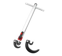 AUNMAS Clé de Lavabo Télescopique, Outil d'évier Réglable en Acier Cr V, Compact pour les Réparations de Plomberie Expertes avec une Portée de 10 à 17 Pouces et une Mâchoire Rotative à 180 Degrés