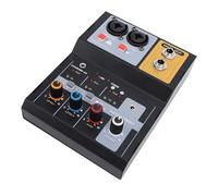AUNMAS Console de Mixage en Métal à 2 Canaux avec Console de Mixage Professionnelle USB 20 Hz à 20 KHz pour Diffusion en Direct sur PC, karaoké, Utilisation Audio Domestique