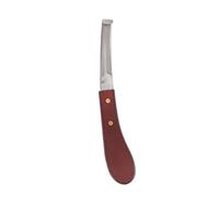 AUNMAS Couteau à Sabot Double Face avec Manche Ergonomique en Bois, Lame en Acier Inoxydable pour la Réparation des Sabots de Cheval