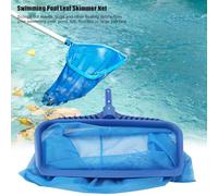 AUNMAS Écumoire de Feuilles Légères Bleues, Filet en Mailles Fins, Sac Profond, Outil de Nettoyage Efficace pour la Baignoire de la Piscine