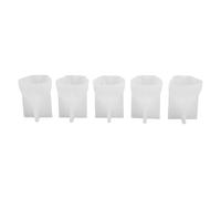 AUNMAS En Forme de Chat En Silicone Cuisson Formes 5-pack, 3D Dessert Makers -ondes et Congélateur Danger pour Facile Libération Pudding Gelée Gâteau au Chocolat, 90x80x90mm