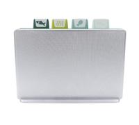 AUNMAS Ensemble de 4 Planches à Découper Portables en Plastique, Antidérapantes et avec Support de Rangement, pour Viande, Légumes et Fruits de mer.