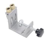 AUNMAS Ensemble de Gabarit de Trou de Poche Réglable en Alliage d'aluminium sur Outil de Travail du Bois pour un Perçage d'angle Précis et une Connexion sans Couture des Jambes et des Rails