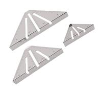 AUNMAS Équerre Coudée en Acier Inoxydable 3 Pièces, Outil de Mesure Multi-angle 45 90 22.5 Degrés avec Marquages Gravés à Contraste élevé pour Menuiserie et Fabrication Métallique