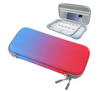 AUNMAS Étui de Transport Tout-en-Un pour Switch 2, Sacoche de Voyage Rigide et Protectrice avec 10 Emplacements pour Cartes de Jeu pour Console Switch 2 et Accessoires (Dégradé Rouge-Bleu)