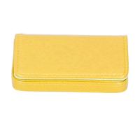 AUNMAS Étui en Cuir pour Cartes de Visite pour Hommes et Femmes, Porte-Cartes de Visite, avec Boucle Magnétique, étui/Support pour Carte de Crédit pour Portefeuille(Jaune)