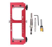 AUNMAS Gabarit de Charnière de Porte, Modèle de Routeur de Charnière de Porte en Alliage D'aluminium, Kit D'installation de Gabarit de Mortaiseuse Réglable pour les Amateurs de