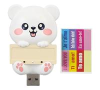 AUNMAS Générateur D'ions D'oxygène Négatif Purificateur D'air USB pour Bureau de Chambre à Coucher, Réduit les Allergènes et la Poussière, Design Portable Compact de 2,8 Pouces avec (Ours)