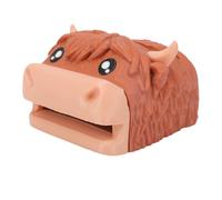 AUNMAS Highland Cow Sticky Note Holder, Support de Notes de Bureau (Vache | Matériau PLA, Finition Lisse, Base Robuste, Peut Contenir des Notes Autocollantes et des Stylos, S'adapte à la Décoration