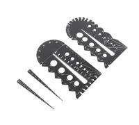 AUNMAS Jauge de Pas de Filetage, Outil de Mesure en Alliage d'aluminium avec Guides Coniques pour des Mesures Précises de Filetage Métrique et Impérial