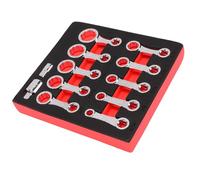 AUNMAS Jeu d'adaptateurs de torsion pour ynamométrique 3/8 Drive 12 points 10 tailles 5/16 à 7/8" avec 2 adaptateurs de douille pour l'entretien des équipements de réparation automobile