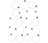 AUNMAS Jeu de Cordes de Guitare Classique en Nylon, Cordes de Basse Enroulées Plaquées Argent, 3 Jeux de 18 Pièces, Pas Stable pour la Pratique et la Réparation des Joueurs de Guitare Classique (NX35)