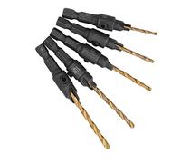 AUNMAS Jeu de Forets à Fraiser, Matériau HSS, Conception à 5 Cannelures pour un Perçage Facile, Outil Polyvalent pour les Applications en Bois, Plastique et Métaux Mous