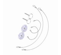 AUNMAS Kit d'apparence de Goupille de Capot de Course CNC Billette en Aluminium Verrou de Capot 2 Pièces 60mm Auto-adhésif sans Perçage Universel pour Voitures Personnalisées Style Piste (SILVER)