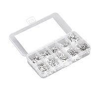 AUNMAS Kit de Connecteurs de Fourche à Bornes Anneau Non Isolées, 320 Pièces, Durable, Facile à Utiliser, Résistant L'oxydation, Fourchette Sertir en Cuivre électrique Ronde