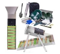 AUNMAS Kit de Prospection d'or de Boîte D'écluse Portative de 50 Pouces, équipement Minier, Kit D'orpaillage avec Construction en Alliage D'aluminium pour la Prospection de River Creek