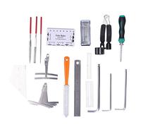 AUNMAS Kit D'outils de Réparation de Soins de Guitare, Kit D'entretien D'instruments de Musique en Acier Inoxydable Durable pour Guitaristes Professionnels