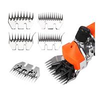 AUNMAS Lames de Rechange pour Cisailles à Moutons, Coupe-Mouton en Acier Inoxydable de Haute dureté pour Le Toilettage des Chèvres, Agneaux, Lamas, Alpagas (Lame Droite 13 Dents (+ Lame oscillante))