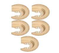AUNMAS Lames de Scie Oscillante, Jeu de 5 Carbure Semi-circulaire | Revêtement électrophorétique, enlèvement de coulis de carrelage et façonnage du béton, sacs de rangement individuels