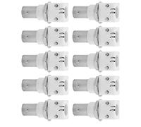 AUNMAS Lot de 10 Connecteurs BNC à 90 Degrés pour Montage sur PCB, Adaptateur BNCQ9 Blanc à Angle Droit pour Systèmes de Vidéosurveillance, Transmission de Signal Coaxial, Communication Basse