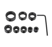 AUNMAS Lot de 8 Colliers de Foret en Acier à Haute Teneur en Carbone avec 1 clé Hexagonale pour Forets de 3 Mm, 4 Mm, 5, 6, 8, 10, 12, 16