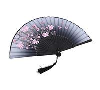 AUNMAS Main Pliante Fan Danse Fans Accessoires Chinois Japonais Vintage Style Home Office Décoration Artisanat pour Cadeaux De Mariage Party Favors(1#)
