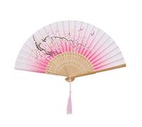 AUNMAS Main Pliante Fan Danse Fans Accessoires Chinois Japonais Vintage Style Home Office Décoration Artisanat pour Cadeaux De Mariage Party Favors(4#)