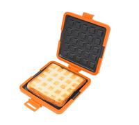 AUNMAS Mini Fabricant de Sandwich Personnels, Fabricant de Sandwich au Toastie -ondes avec Assiettes Antiadhésives en Silicone, Pas d'électricité Nécessaire, Lave-vaisselle Conception (ORANGE)