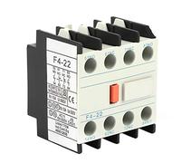 AUNMAS Module de Contacteur CA 2 NO 2 NC Bloc de Auxiliaire Ladn22, Modèle F4-22 Aide au Contacteur CA, Montage sur Rail DIN Kit de Démarrage Dur 10 A pour Bobine de CVC de Climatiseur, Bon