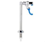 AUNMAS Mont de Pont Push Push Back Filler Piedstal Faucet avec Poignée de Poussée Bleue et Espacement de Trous de Bride Réglable à Fermeture Automatique pour Bar (Comptoir de 26 cm)