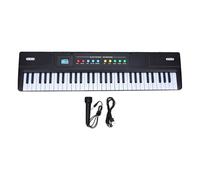 AUNMAS Piano à Clavier électronique 61 Touches, Clavier de Musique Portable ABS avec Microphone, 8 Tonalités 16 Rythmes, Enregistrement, Lecture, Mode d'enseignement pour Débutants, Adultes,