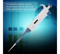 AUNMAS Pipette Manuelle Monocanal 20-200ul avec Structure Réglable, Facile à Utiliser, visibilité Numérique et Conception Unique, Légère et Ergonomique, Adaptée à l'analyse et